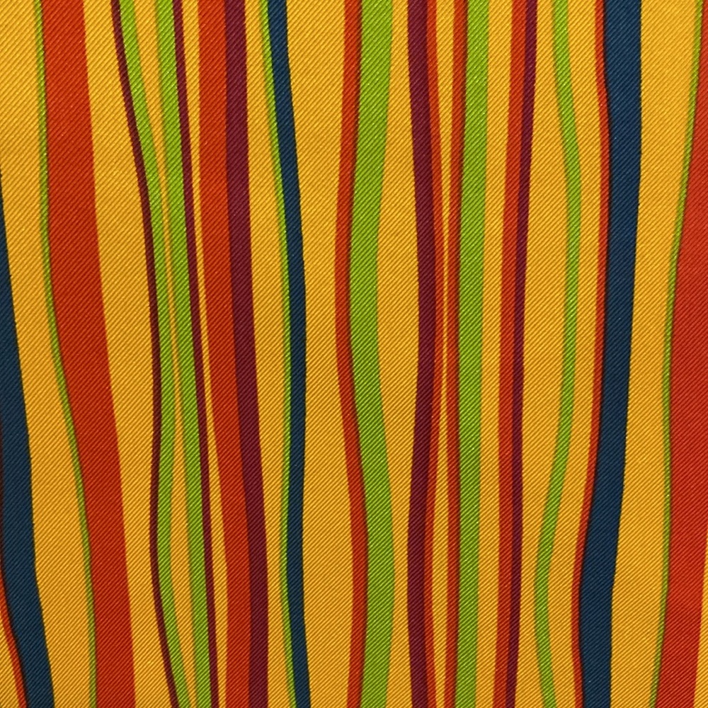 Striped Italian Silk Scarf